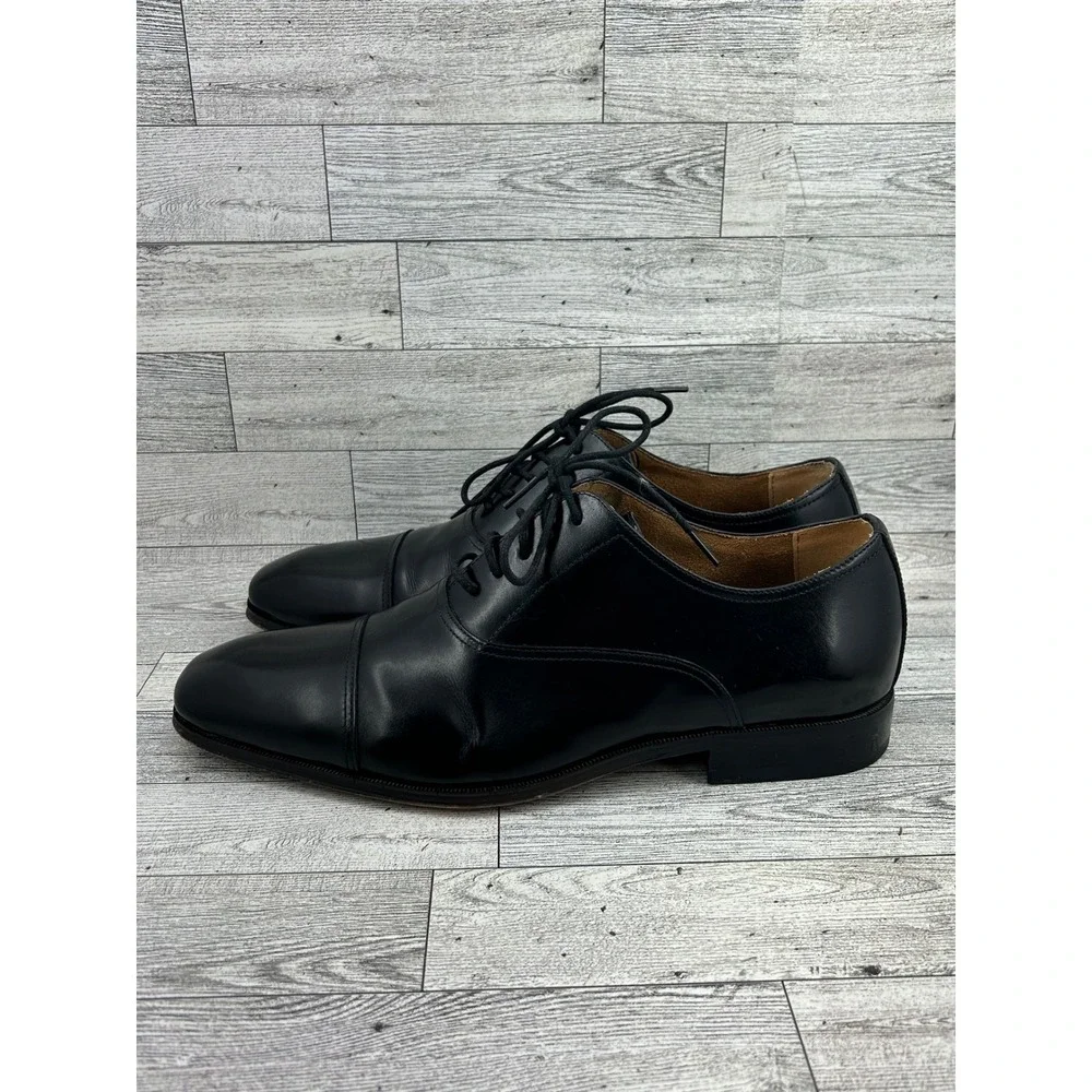Florsheim Men Black Leather Cap‎ Toe Oxford Dress Shoes 11339-001 Size 9D